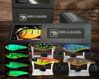 UV-Köder | Wobbler für Angler | Fischer | Internationaler Award Winner 2023 | Hobbyangler | 4 Angelköder zur Auswahl | Vatertag | Geburtstag