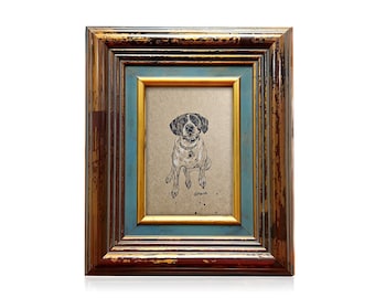 Handmade Charcoal Pet Portrait Sketch: Custom Dog & Cat Memorial Art