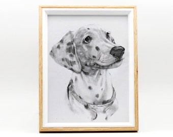 Custom Pet Portrait Sketch: Dog & Cat Illustration, Pet Memorial Gift