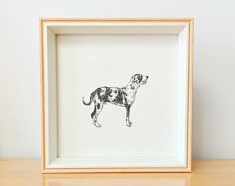 Custom Charcoal Pet Portrait Sketch: Dog Memorial Gift