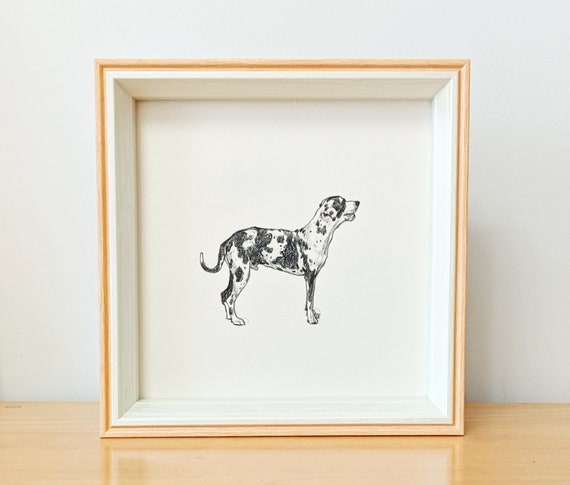 Custom Charcoal Pet Portrait Sketch: Dog Memorial Gift