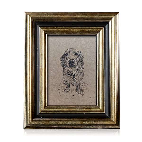 Handmade Charcoal Pet Portrait: Custom Dog or Cat Memorial Sketch