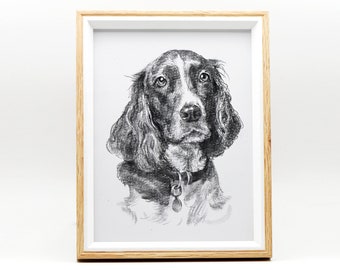 Personalized Pet Sketch Portrait: Custom Dog & Cat Art