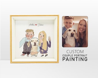 Custom Watercolor Pet Portrait: Hand-Drawn Dog & Cat Art (Digital File or Framed Print)