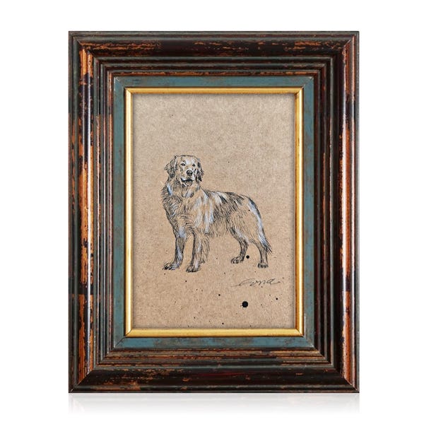 Retrato de mascota hecho a mano con carbón vegetal a partir de una foto: Arte conmemorativo personalizado para perros