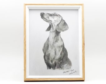 Custom Pet Portrait Sketch: Dog & Cat Illustration, Pet Memorial Gift