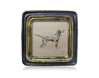 Custom Pet Portrait Sketch | Hand Drawn Dog Cat Art, Personalized Pet Memorial Drawing, Vintage Framed Style Pet Wall Art Gift
