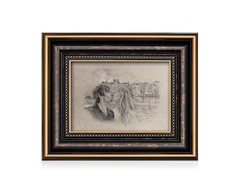 Custom Couple Pencil Portrait | Hand Drawn Sketch | Valentine's Day & Wedding Gift