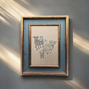 Handmade Charcoal Pet Portrait from Photo: Custom Dog Memorial Art image 6