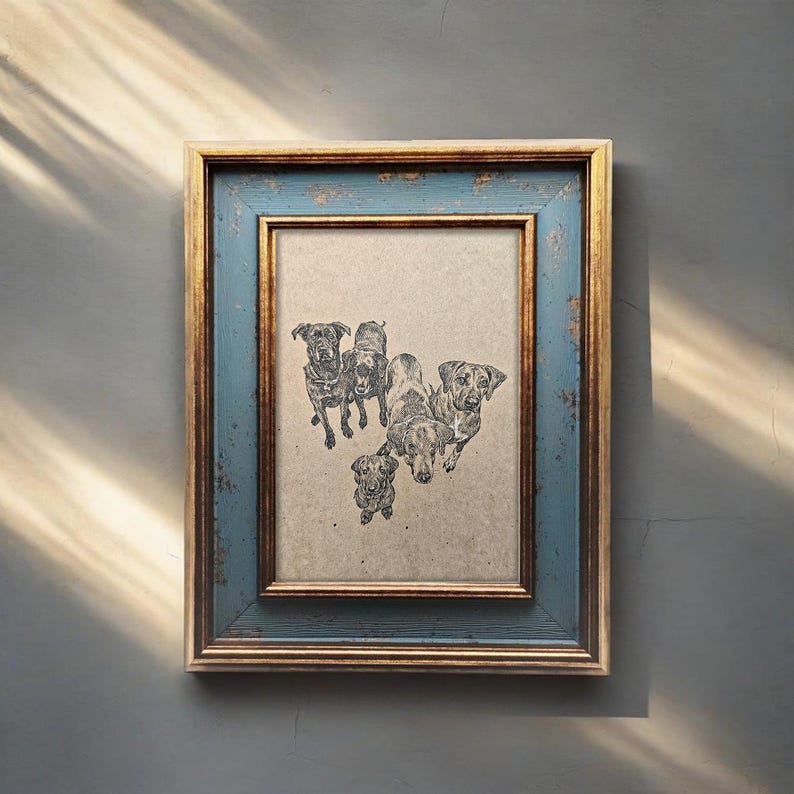 Handmade Charcoal Pet Portrait from Photo: Custom Dog Memorial Art image 6
