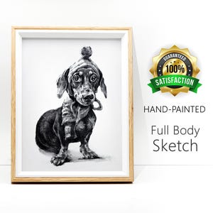 Custom Pet Portrait Sketch, Dog Portrait from Photo, Pet memorial Gifs, Custom Dog & Cat Illustration Drawing, Pet Lover Gift