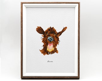 Custom Dog Painting, Dog Portrait from Photos, Mini Custom Watercolor Pet Portrait, Pet Painting, Miniature Painting, Dog Lover Gift