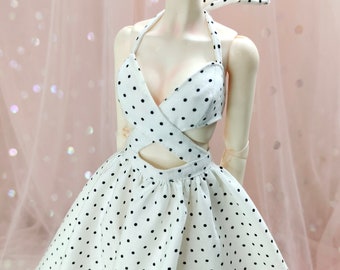 Vestido de verano hecho a mano para muñeca MSD BJD 1/4