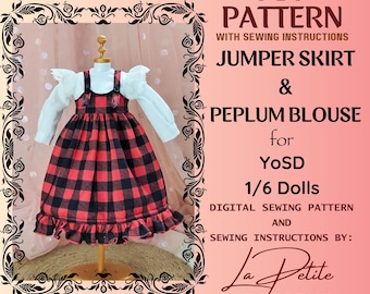 Yosd Doll Clothes Sewing Pattern, Jumper Skirt and Peplum (PDF Pattern) - Etsy Yosd Doll Clothes Sewing Pattern, Jumper Skirt and Peplum (PDF Pattern) - Etsy