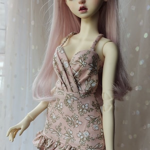 1/4 BJD, Minifee, MSD Pink Draped Dress