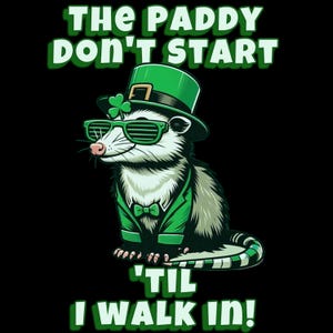 Zarigüeya del día de San Patricio Diseño de zarigüeya para descargar camiseta Fiesta verde