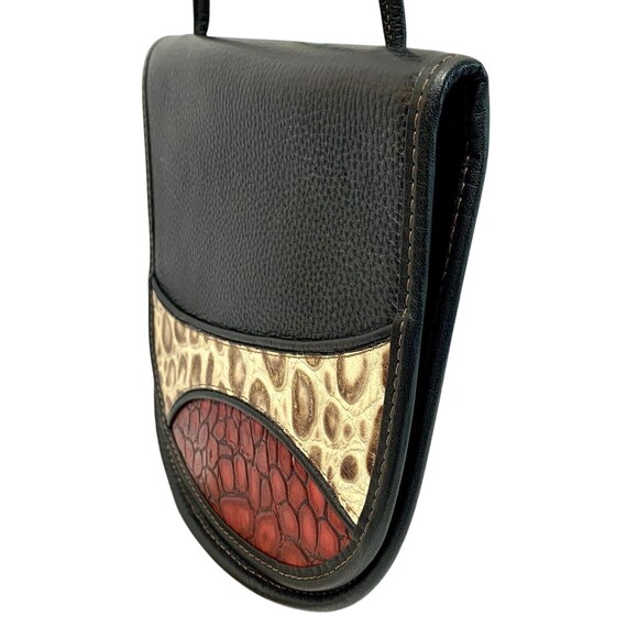 Patchwork Leather Retro 90’s Crossbody Boho Bag P… - image 3