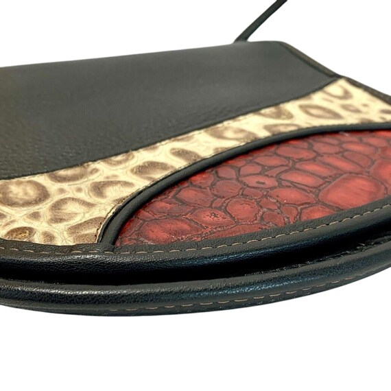 Patchwork Leather Retro 90’s Crossbody Boho Bag P… - image 6