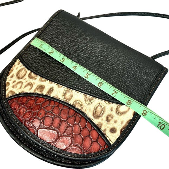 Patchwork Leather Retro 90’s Crossbody Boho Bag P… - image 10