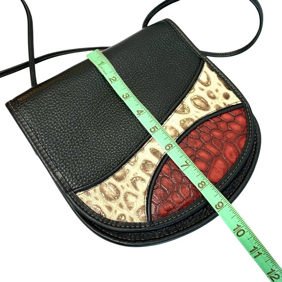 Patchwork Leather Retro 90’s Crossbody Boho Bag P… - image 11