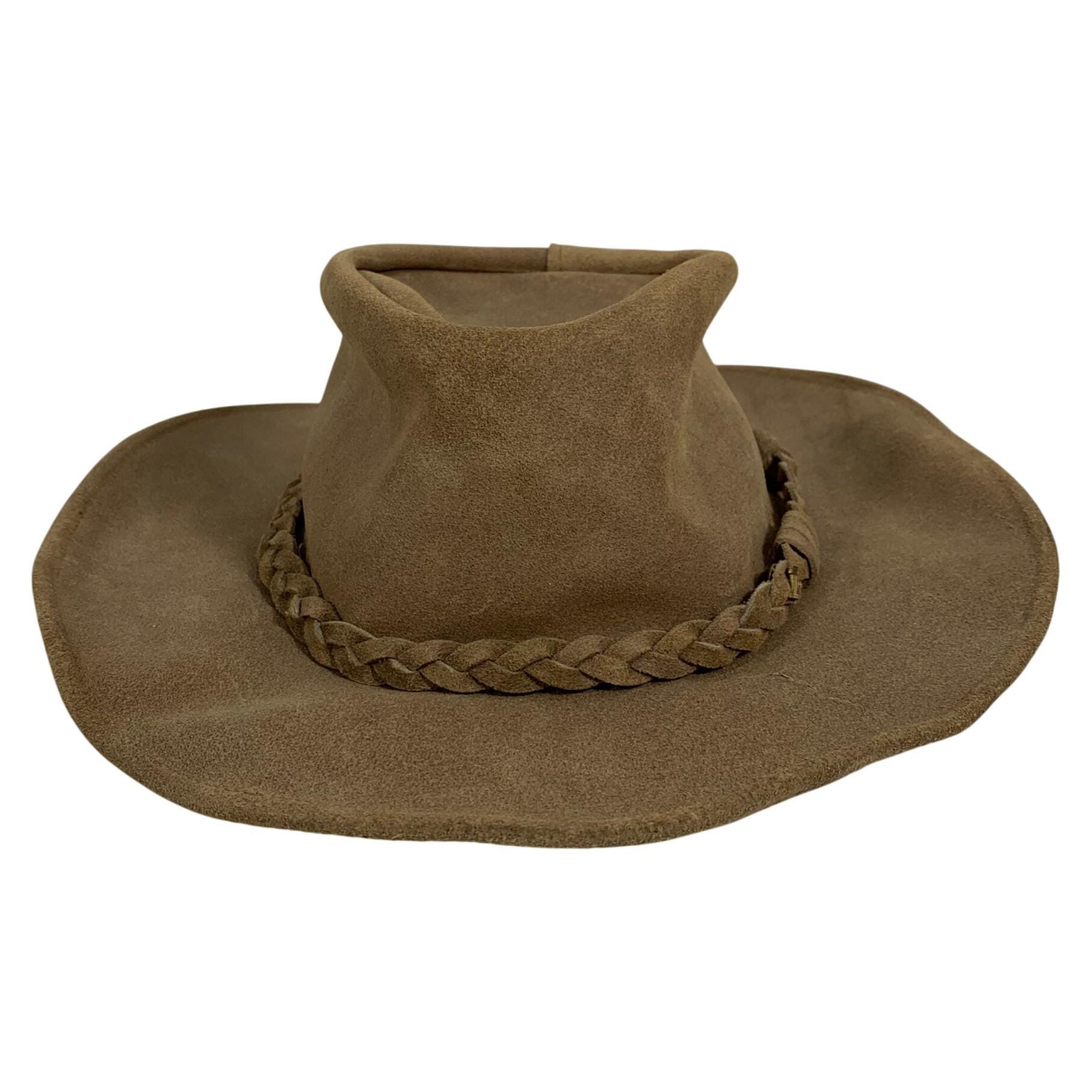 Minnetonka The Outback Hat Bohemian Leather Wide Rim Hat Minnetonka Leather Outback Hat - Etsy main image 3