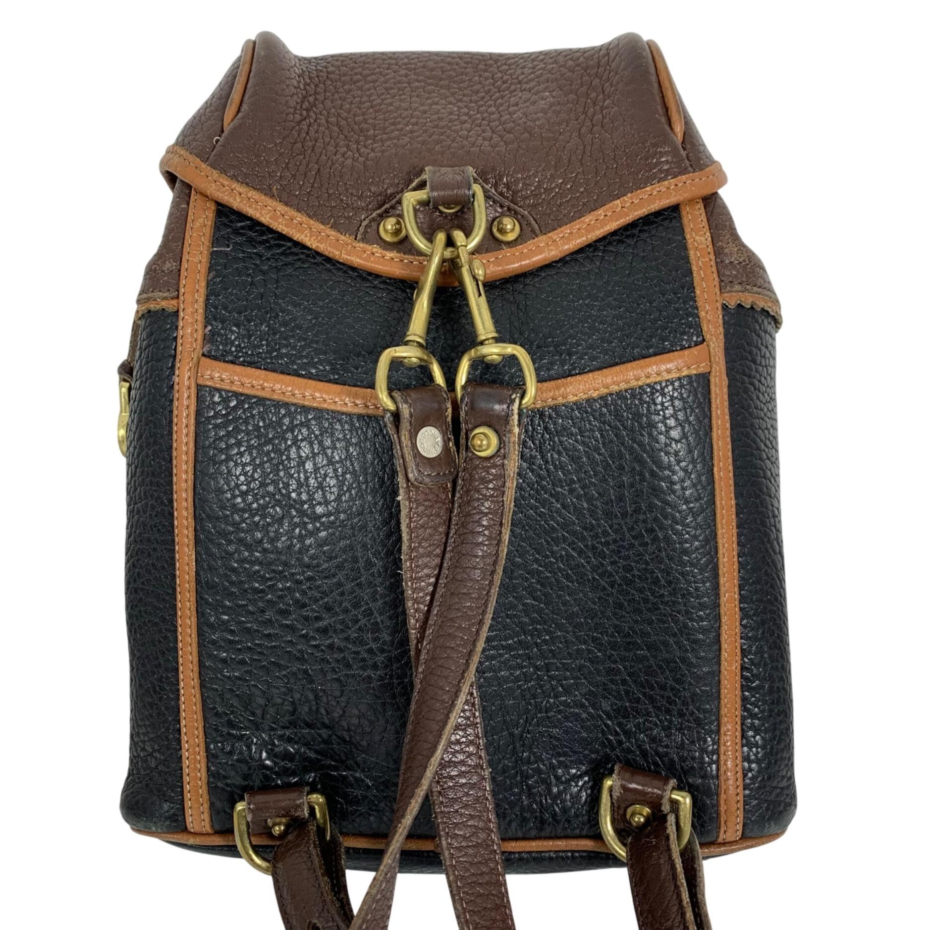 VTG 90s Dooney Bourke All-weather Leather Teton Tassel Mini 
