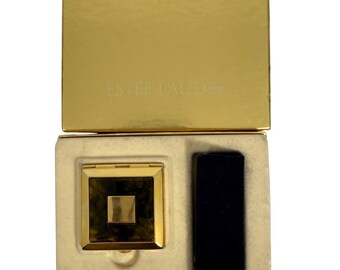 VTG Boxed Estee Lauder Mirror Compact Lucidity +Dust Bag Made in USA Collectible