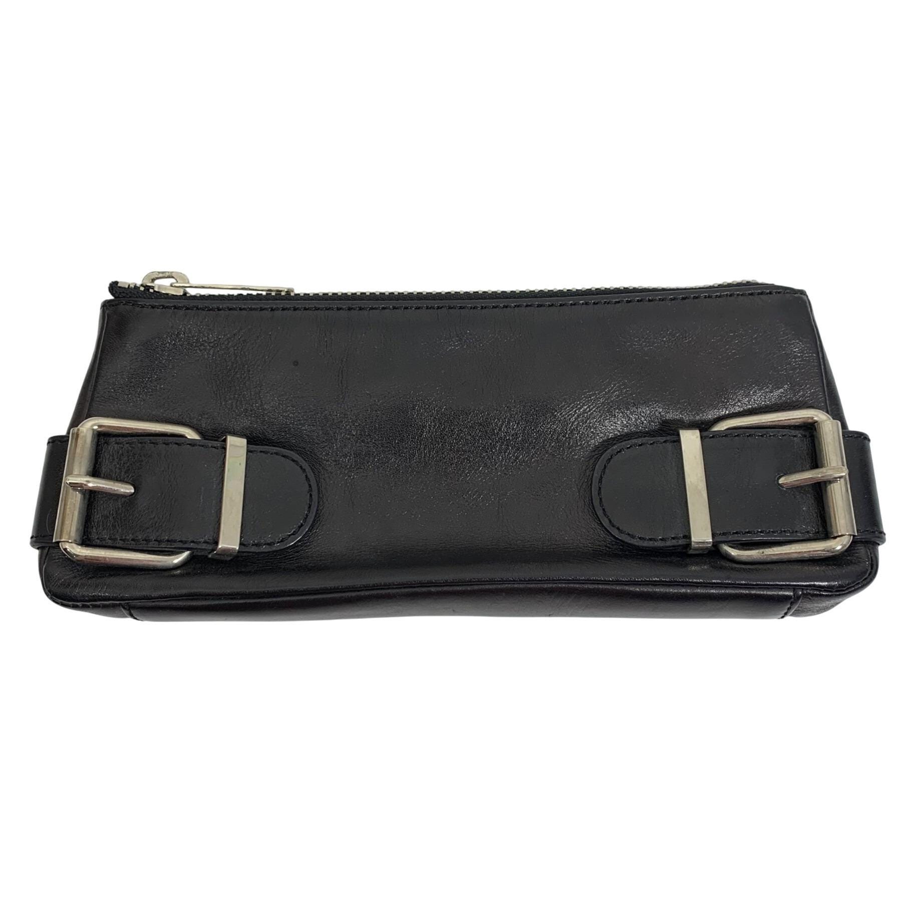 banana republic black leather backpack Mari Magnetic clasp closure Banana Republic Belt Bag Leather