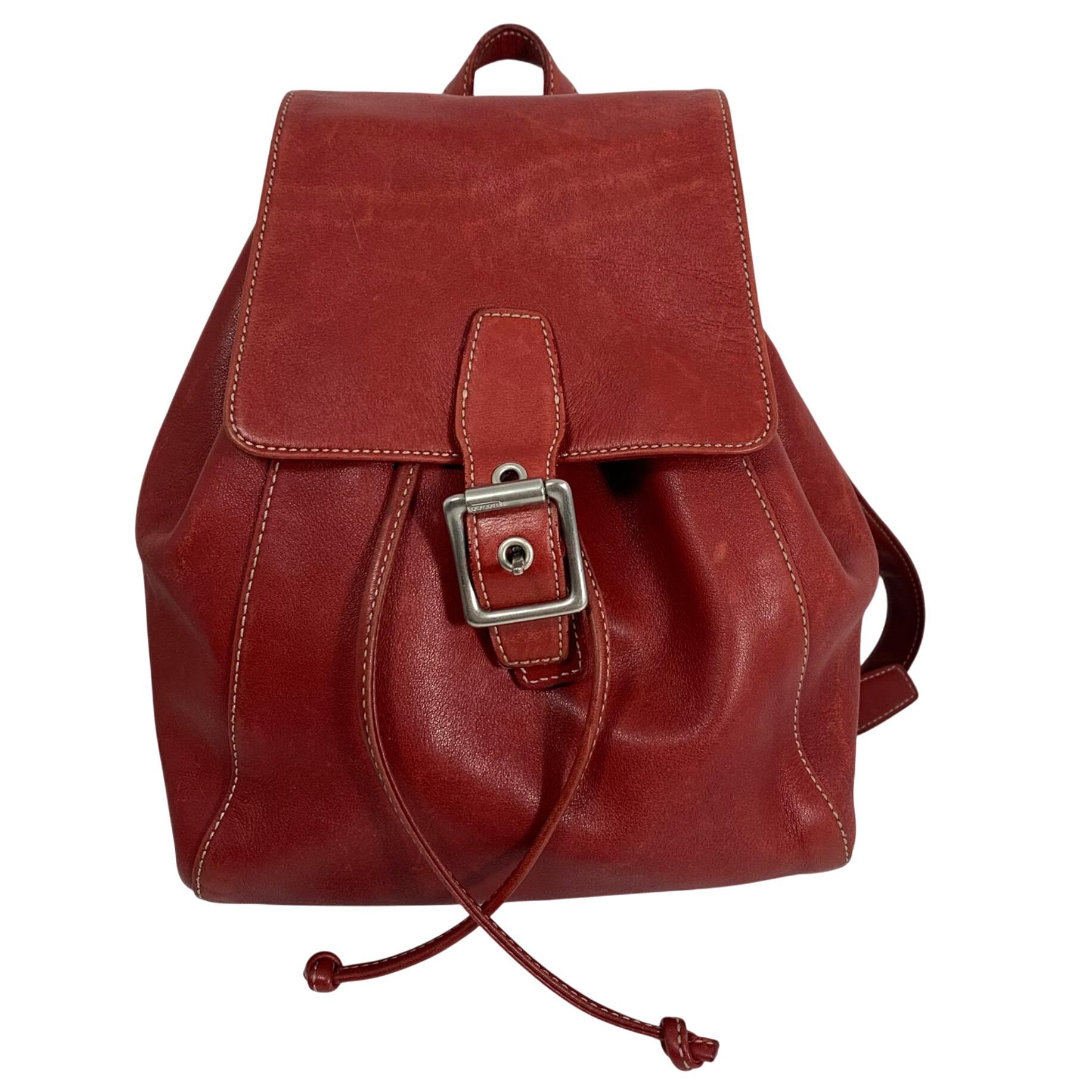Vintage Leather Coach Backpack - Etsy