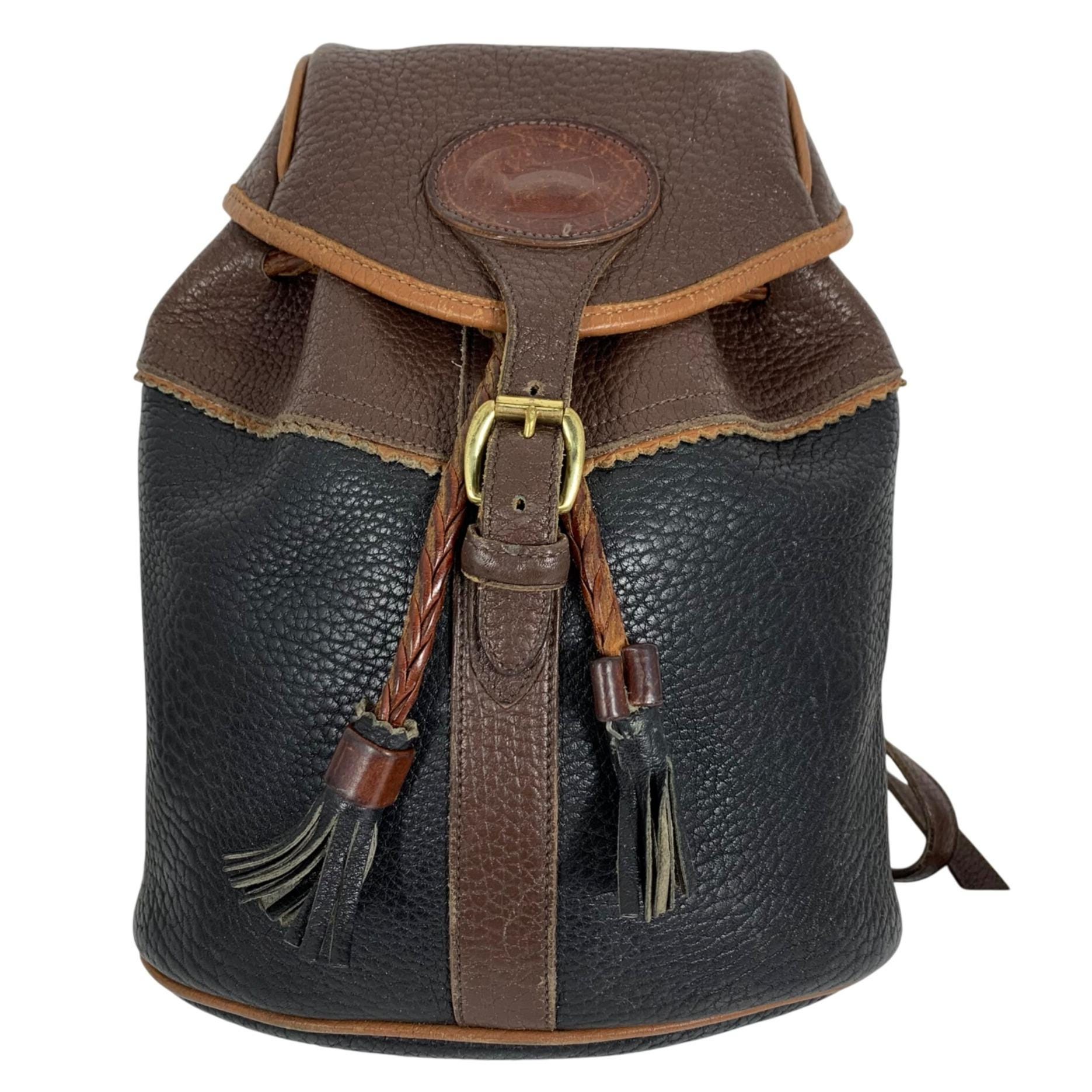 希少USA製ドゥーニー＆バーク ヴィンテージ リュック ネイビー×茶 A4可 Dooney and Bourke Backpack - Etsy