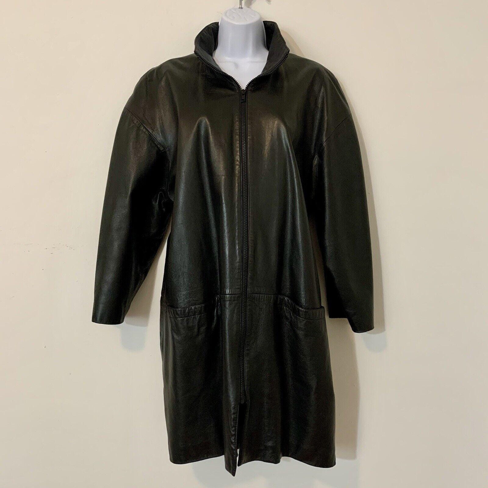 80s Leather Coat