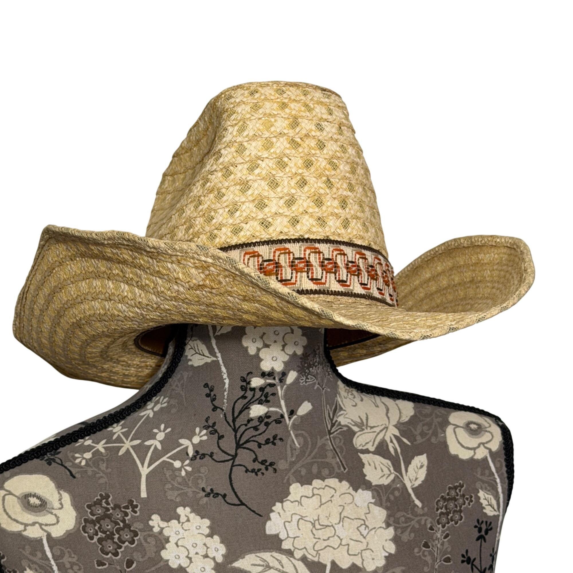 Straw Cowboy Hat 7 7/8 - Etsy