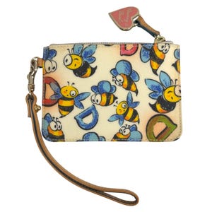 Dooney & Bourke|| Colorful Bee Print Backpack and Wallet Set Dooney and Bourke Coated Canvas Bumble Bee Credit Card Wallet main image 3