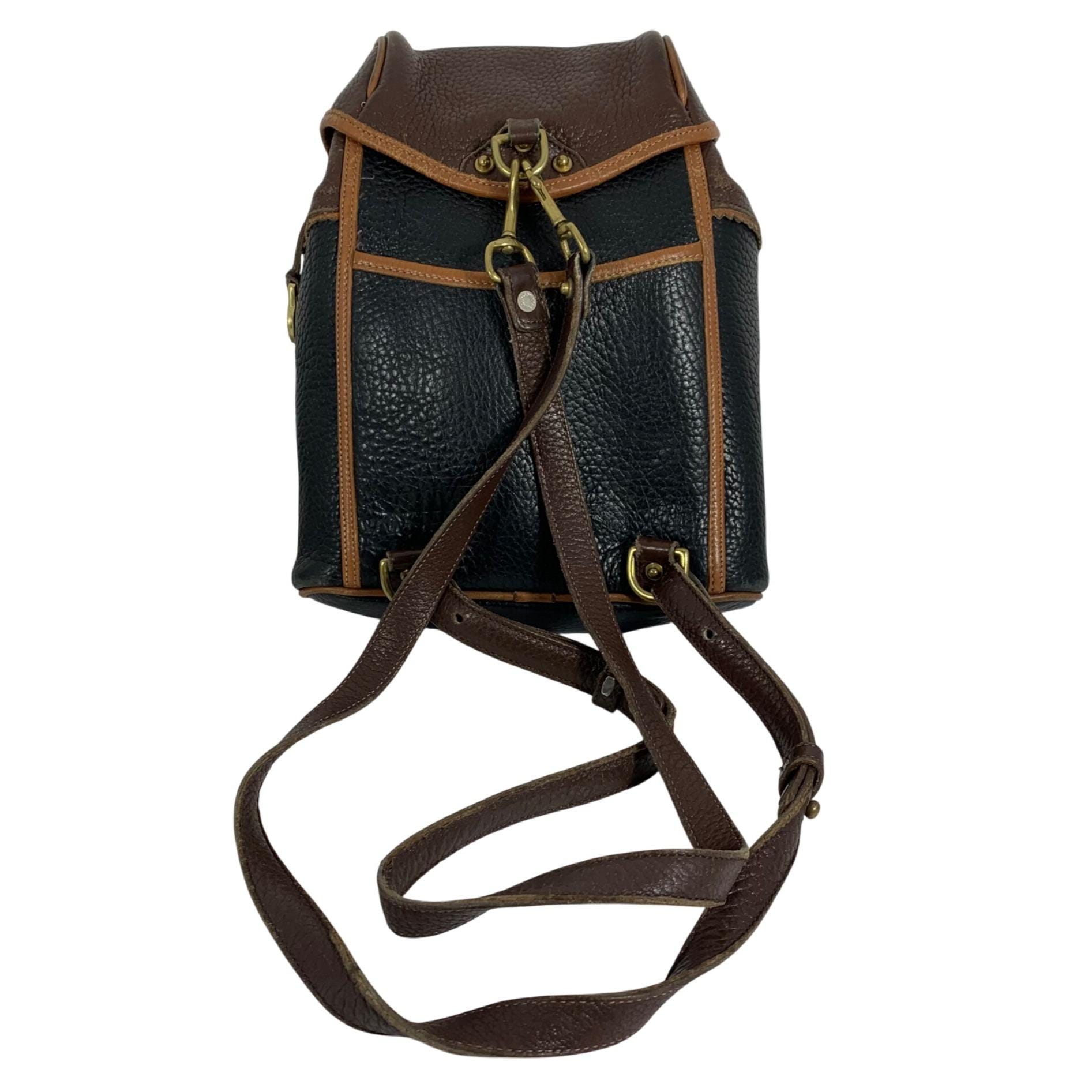 Dooney‎ & Bourke Vintage Black Leather Tassel Mini Backpack Made in USA Brass My Vintage Dooney & Bourke Collection: all are circa 1990s  main image 4