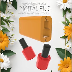 Polymer Clay NAIL Polish Shape Bead Roller | Digital File for Bead Roller | STL file for 3D Printing | Model Name: Nail Polish