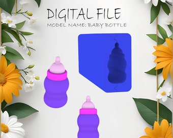 Polymer Clay BABY BOTTLE Shape Bead Roller | Digital File for Bead Roller | STL file for 3D Printing | Model Name: Baby Bottle