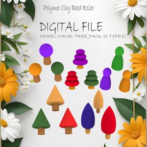 Julgranspärlrulle av polymerlera: 3D-utskrift STL-fil (digital nedladdning)