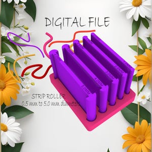 Polymer Clay Strip Roller, Earring Blending Tool (STL Digital File)