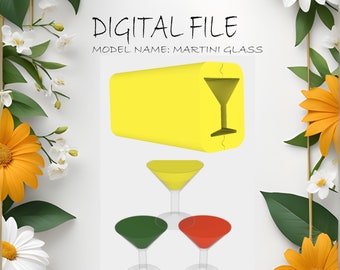 Martini Glass Polymer Clay Bead Roller: 3D Print STL File