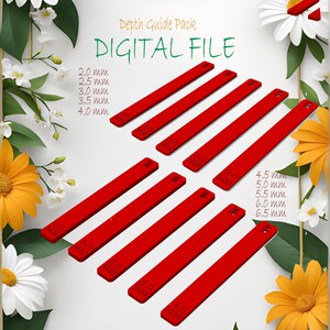Depth Guide for Polymer Clay Projects: 2.0 to 6.5 mm  (STL File) Clay Tools