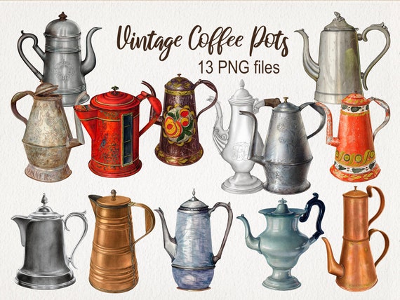 Vintage Old Tea Coffee DIGITAL Transparent