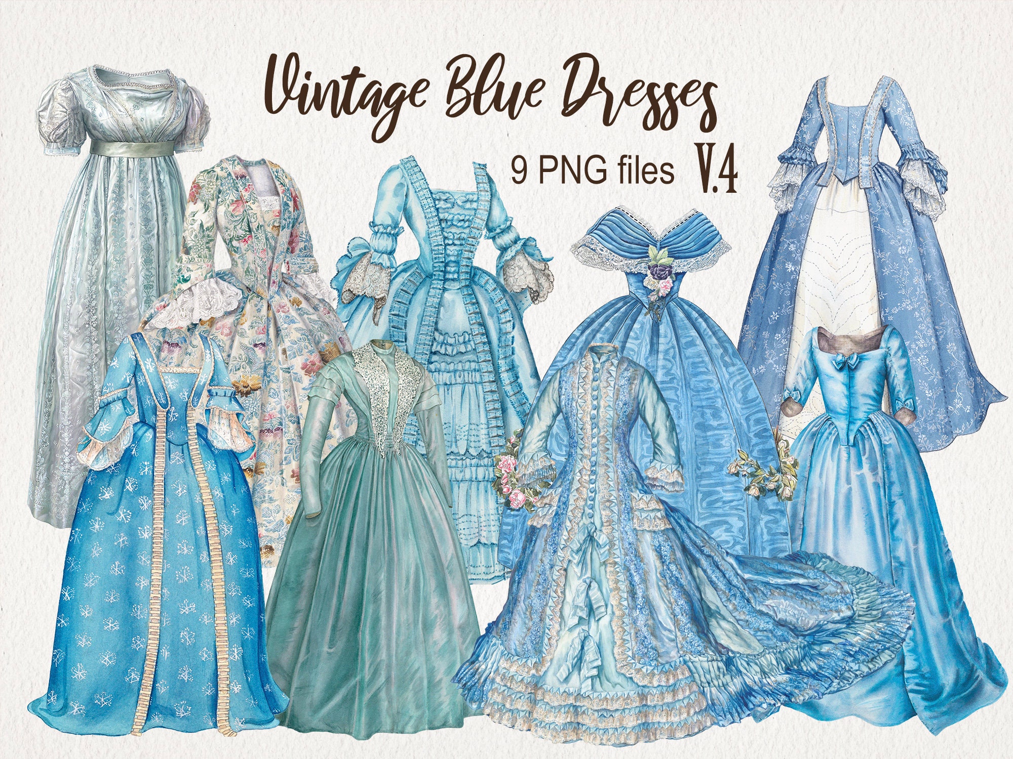Blue Victorian Dress - Etsy