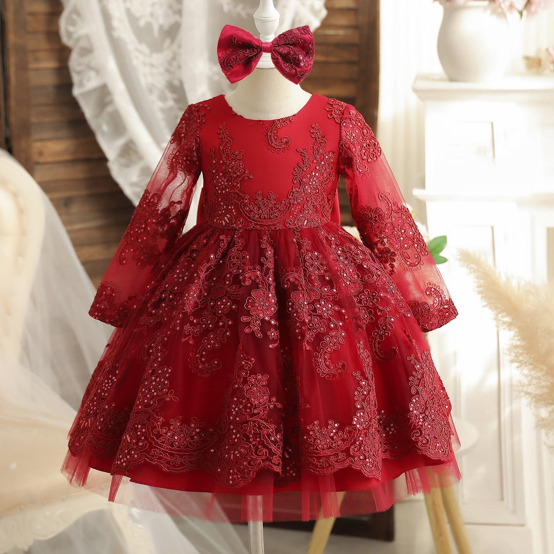 Little Girls Princess Party Dresses Embroidery Flower Elegant - Etsy
