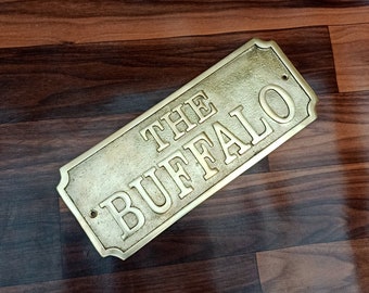 Custom Cast Brass Sign: Personalized 3D Plaque, Home Decor