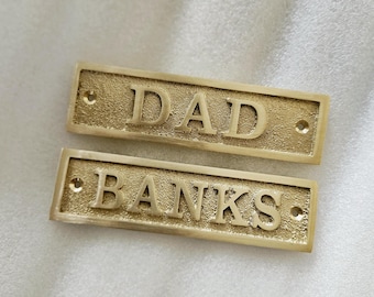 Custom Brass Door Sign: Personalized Name Plaque