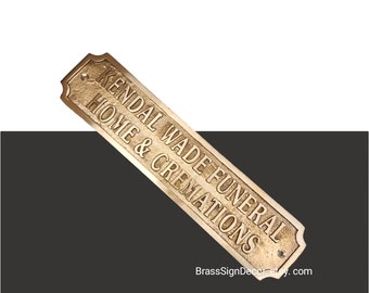 Personalized Brass Plaque: Engraved Name Plate, Office & Home Decor