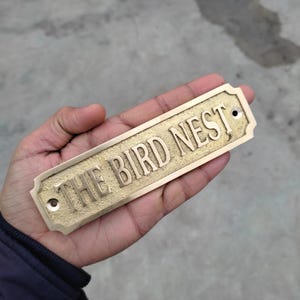 Custom Handmade Brass Sign – Personalized Nameplate, Door Sign, Office Desk Plaque, House Address, Gift for Him or Her