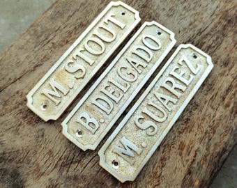 Custom Brass Sign: 3D Nautical Plaque - Personalized Home Decor sign