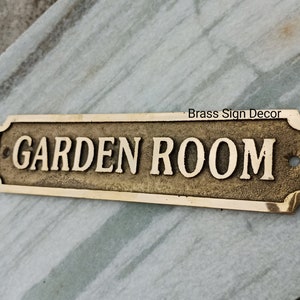 Handgemachte personalisierte Plakette aus massivem Messing - Perfekt für Büro-, Haus- und Gartendekoration