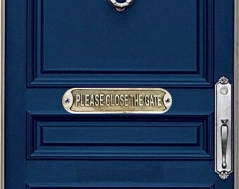 Personalized Brass Plaque: Custom Name Plate, Home & Office Decor